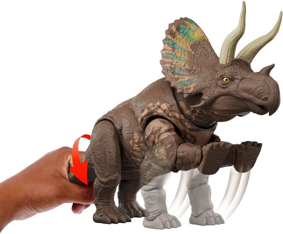 Detalle 2 de Mattel Jurassic Eotriceratops 34 cm đŠ
