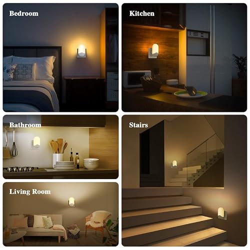 Thumbnail 5 de Detake 2 Pack Night Light Plug in Walls with Dusk to Dawn Sensor (0.5W) – UK Plug