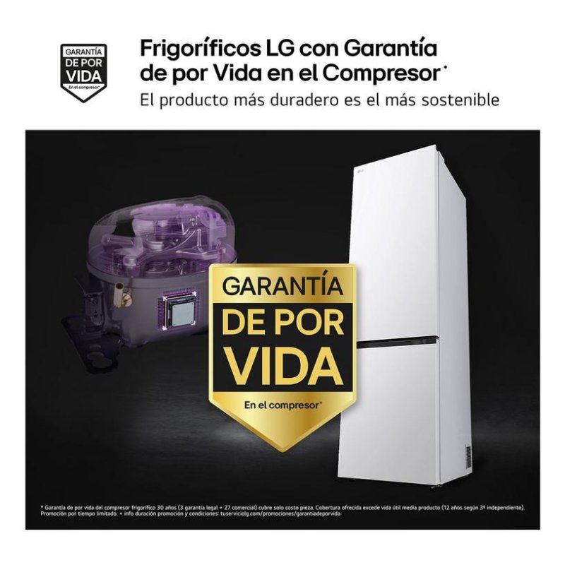 Detalle de Frigorífico LG GBBSJ20DSWE No Frost 375 L Blanco con WiFi IA