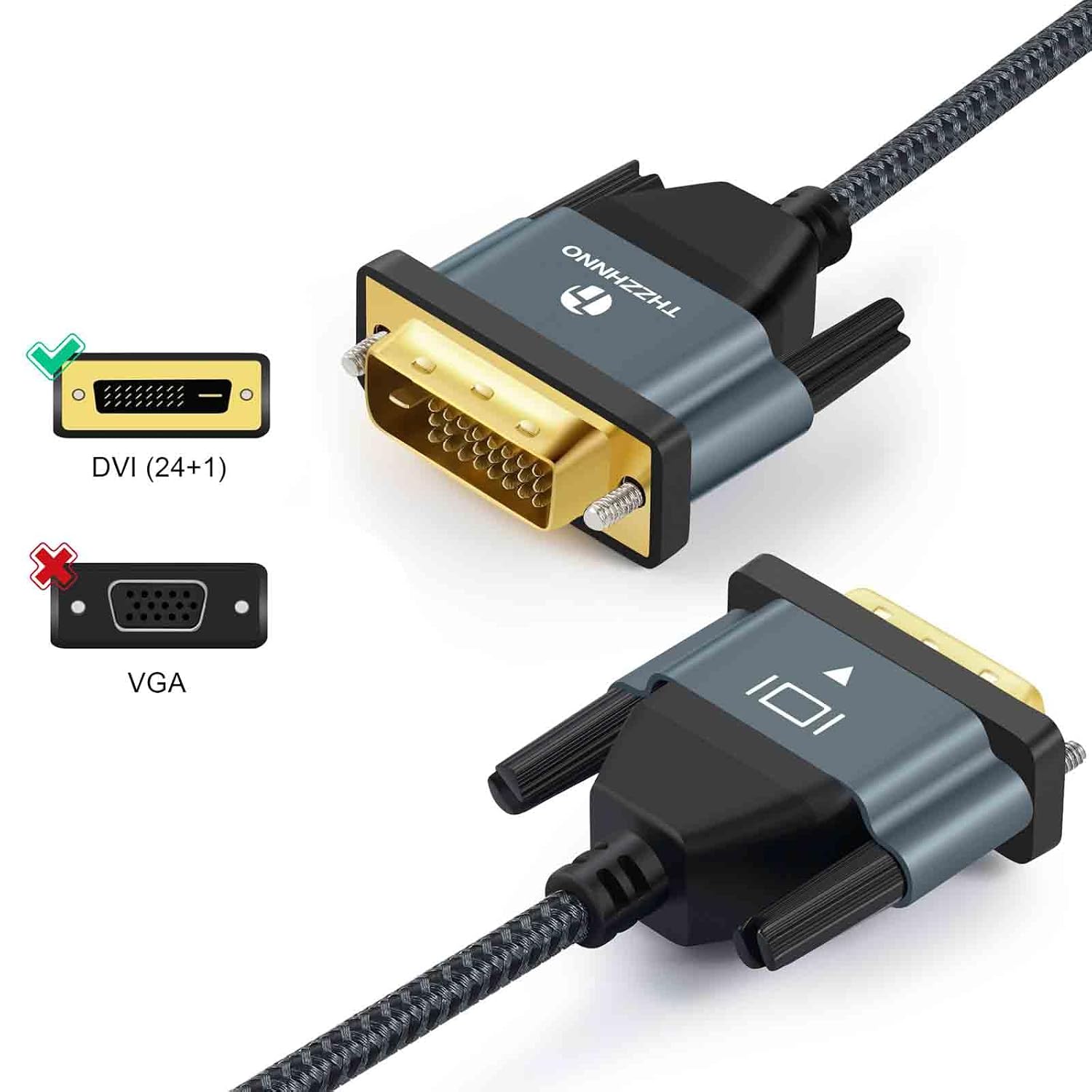 Detalle 2 de Thzzhnno DVI-Kabel 2 m 🔌