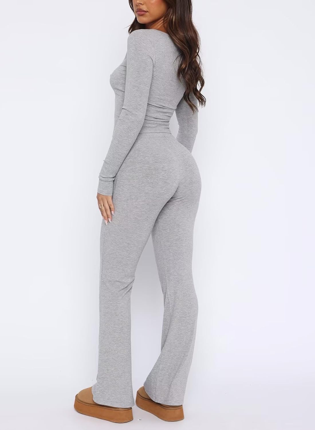 Thumbnail 2 de LACOZY Women’s 2-Piece Pyjama Set (V-neck, Long Sleeve) – Rayon & Elastane Lounge Set