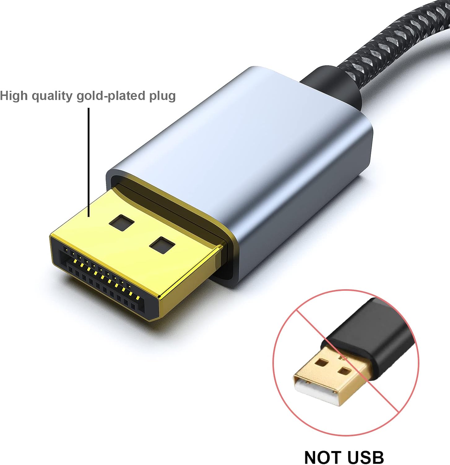 Detalle de BENFEI DisplayPort a HDMI 2 cavi 2K 60Hz