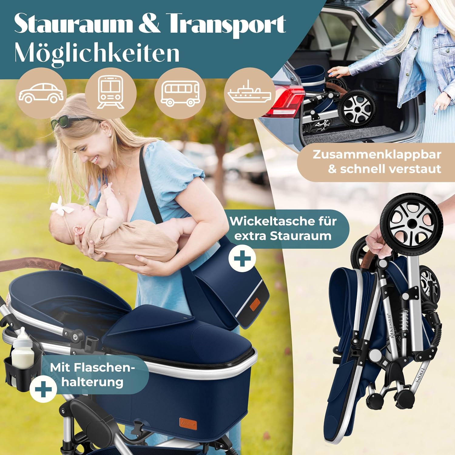 Thumbnail 6 de KESSER Loops 4 in 1 Kinderwagen Komplett-Set