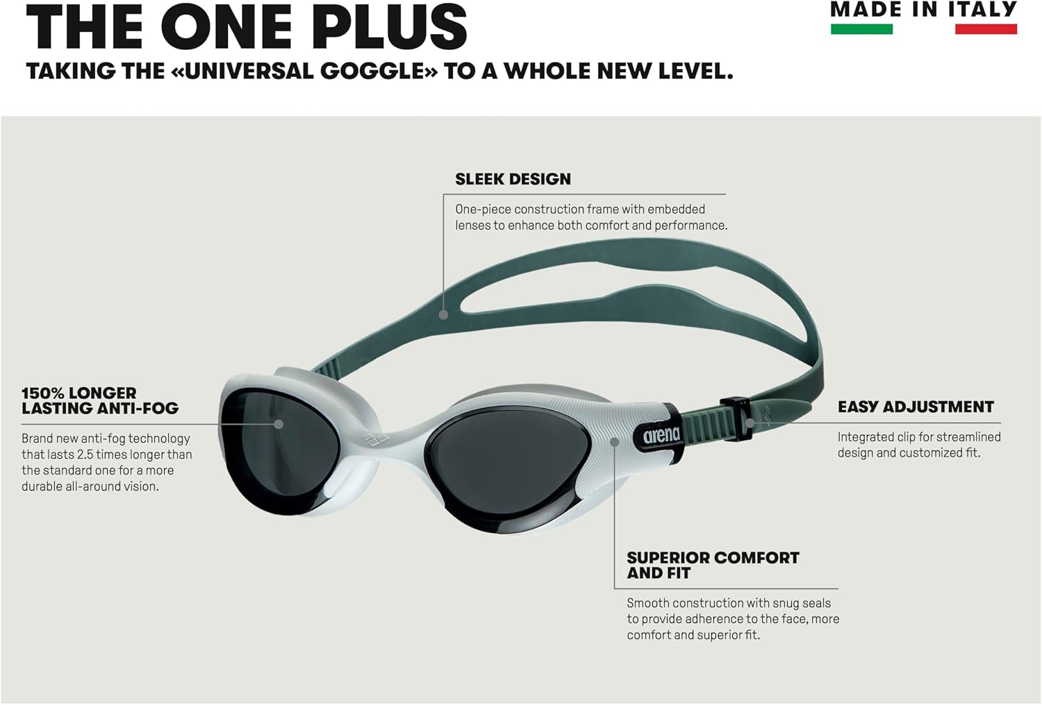 Detalle 2 de Arena The One Plus 008540-200-NS Swimming Goggles with UV Protection