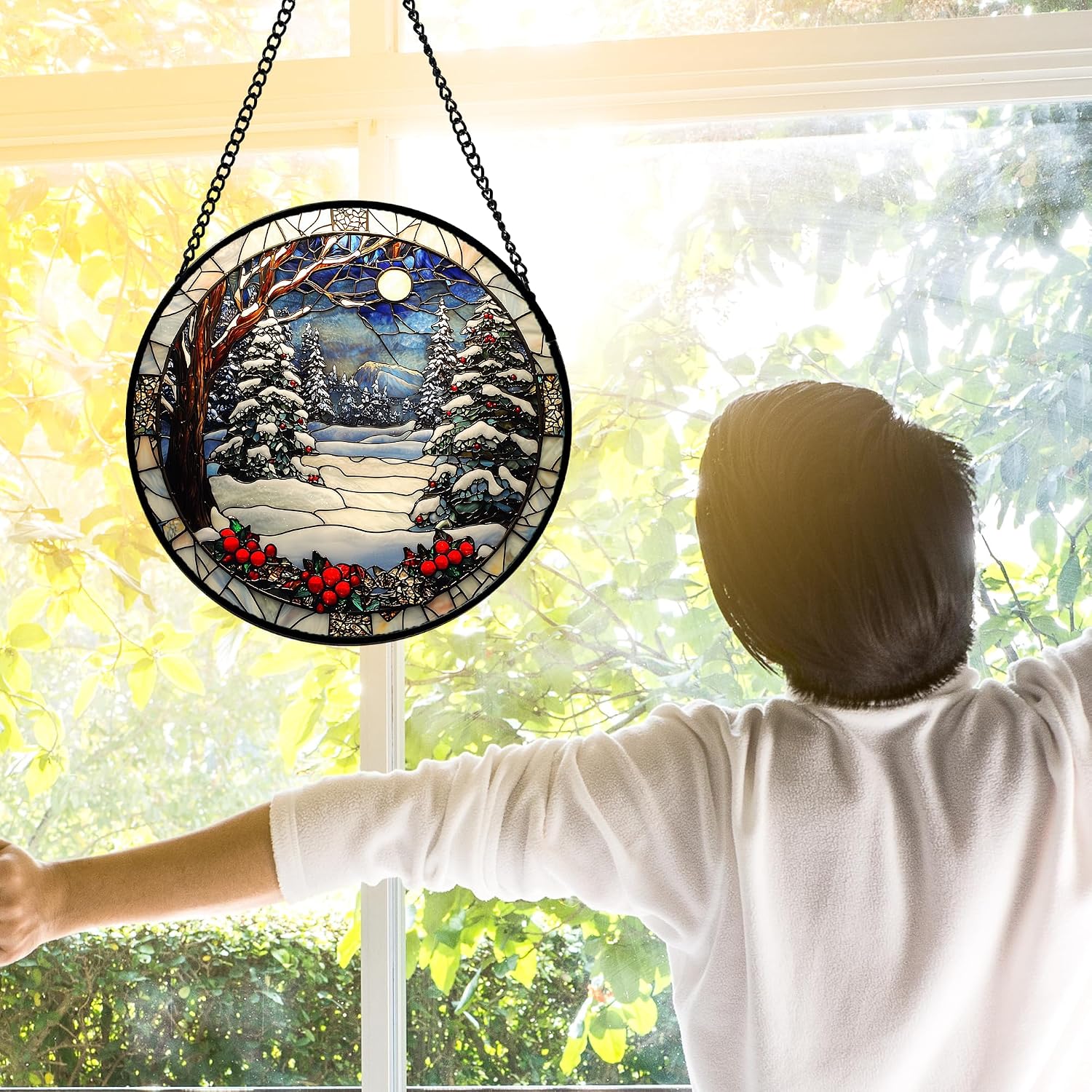 Detalle de Stained Glass Suncatcher 6.3-Inch