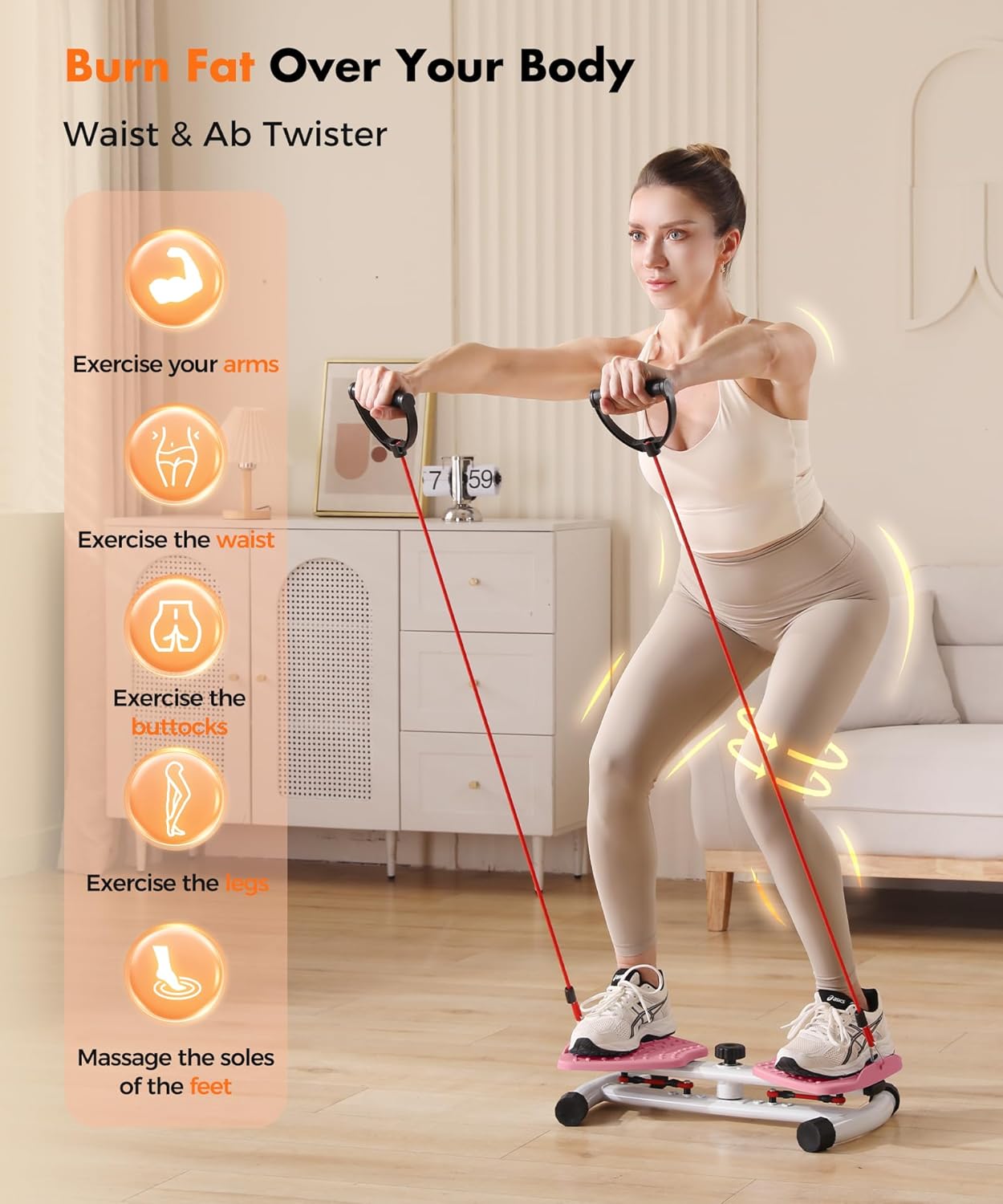 Thumbnail 2 de RENRUI Waist Twister Machine with LED Monitor 300lbs 🏋️♀