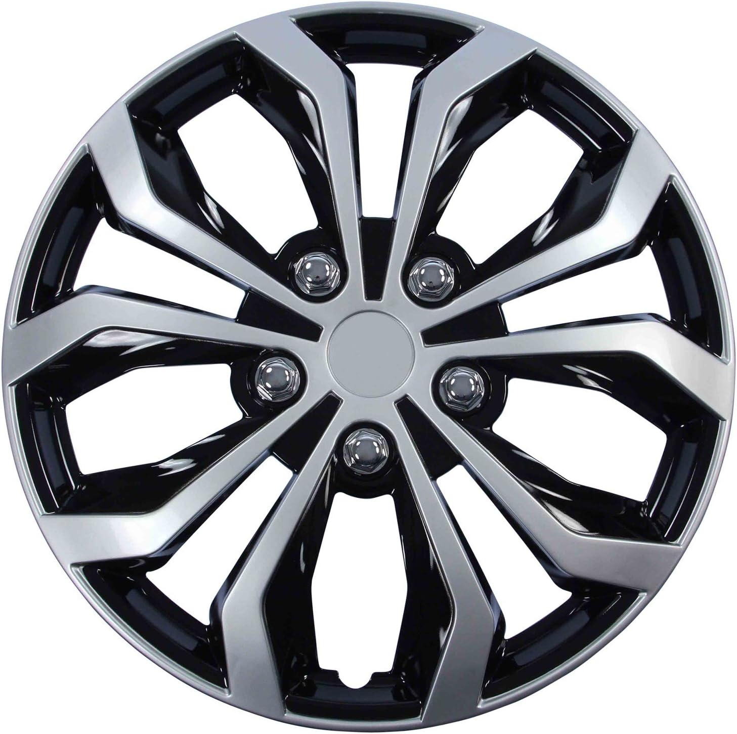 Thumbnail 2 de cartrend Daytona Radzierblenden 16 Zoll Schwarz Silber