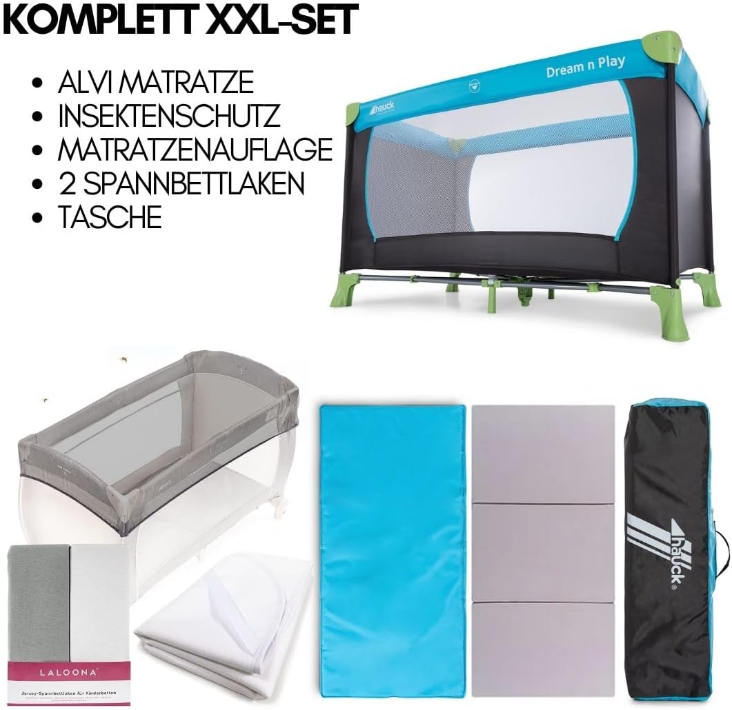 Thumbnail 1 de hauck Dream N Play XXL-Sparset: Reisebett mit Matratze, Insektenschutz und Spannbettlaken