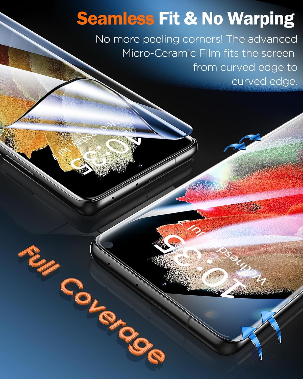Thumbnail 6 de LK Galaxy S21 Ultra Flexible Glass Screen Protector, 2-Pack, 99.99% Clarity