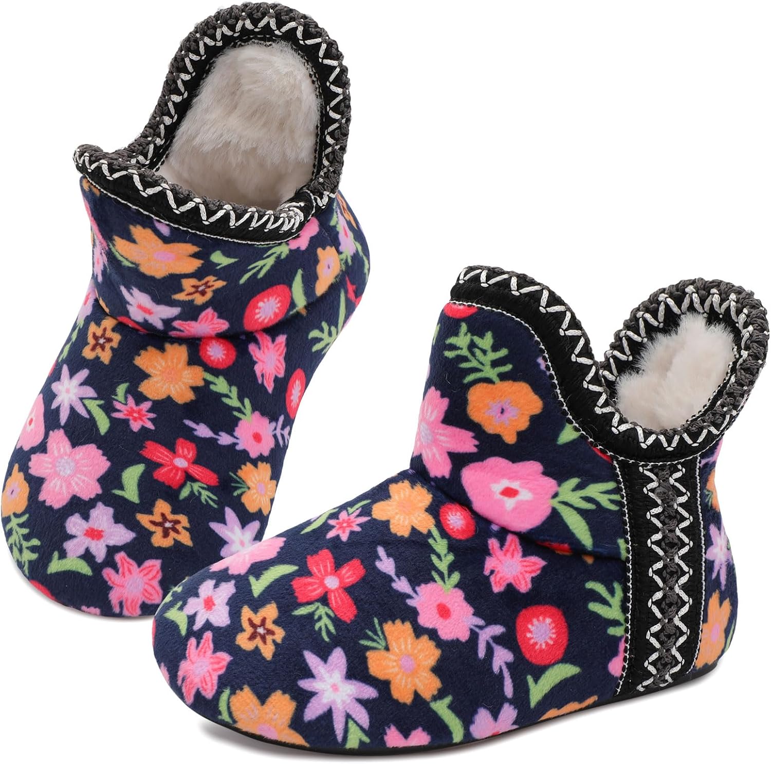 Detalle de LeIsfIt Toddler Slippers with Faux-Fur Lining