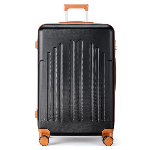 Detalle de LEADZM Maletas de Viaje Grandes 23 Kilos XL 75 cm – Negro/Marrón