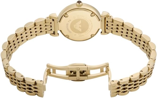 Detalle 2 de Emporio Armani Armbanduhr mitgoldfarbenem Edelstahlgehäuse – 28 mm, Quarz, 3 ATM