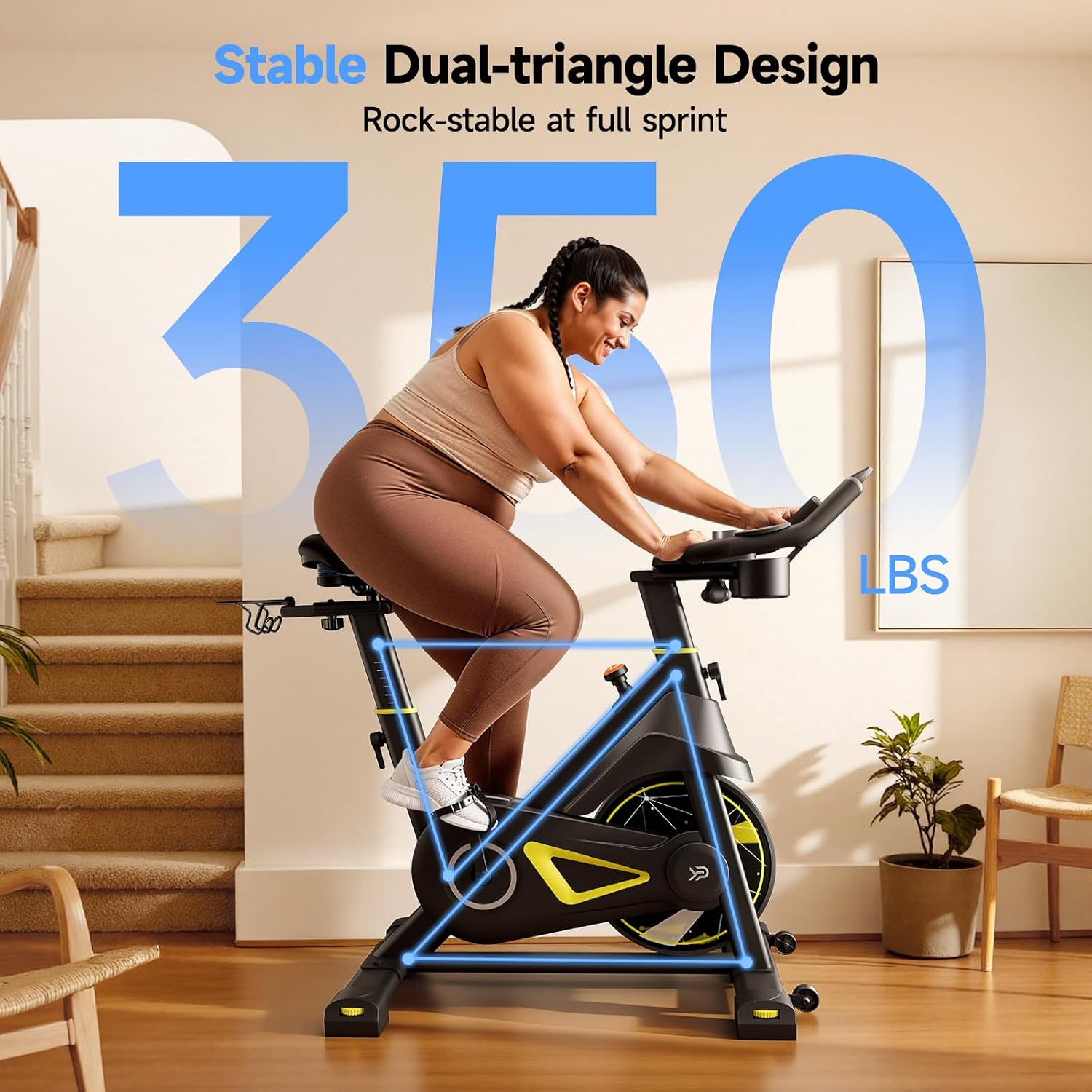 Detalle de YPOO Magnetic Spin Bike 350LB capacity