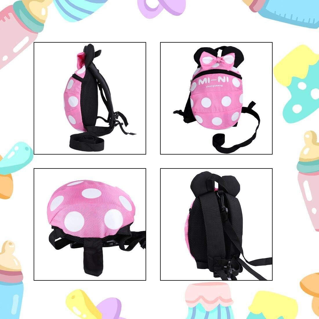Thumbnail 1 de Baby Toddler Safety Harness Backpack (Pink, 1–5 Years) with Reins Leash