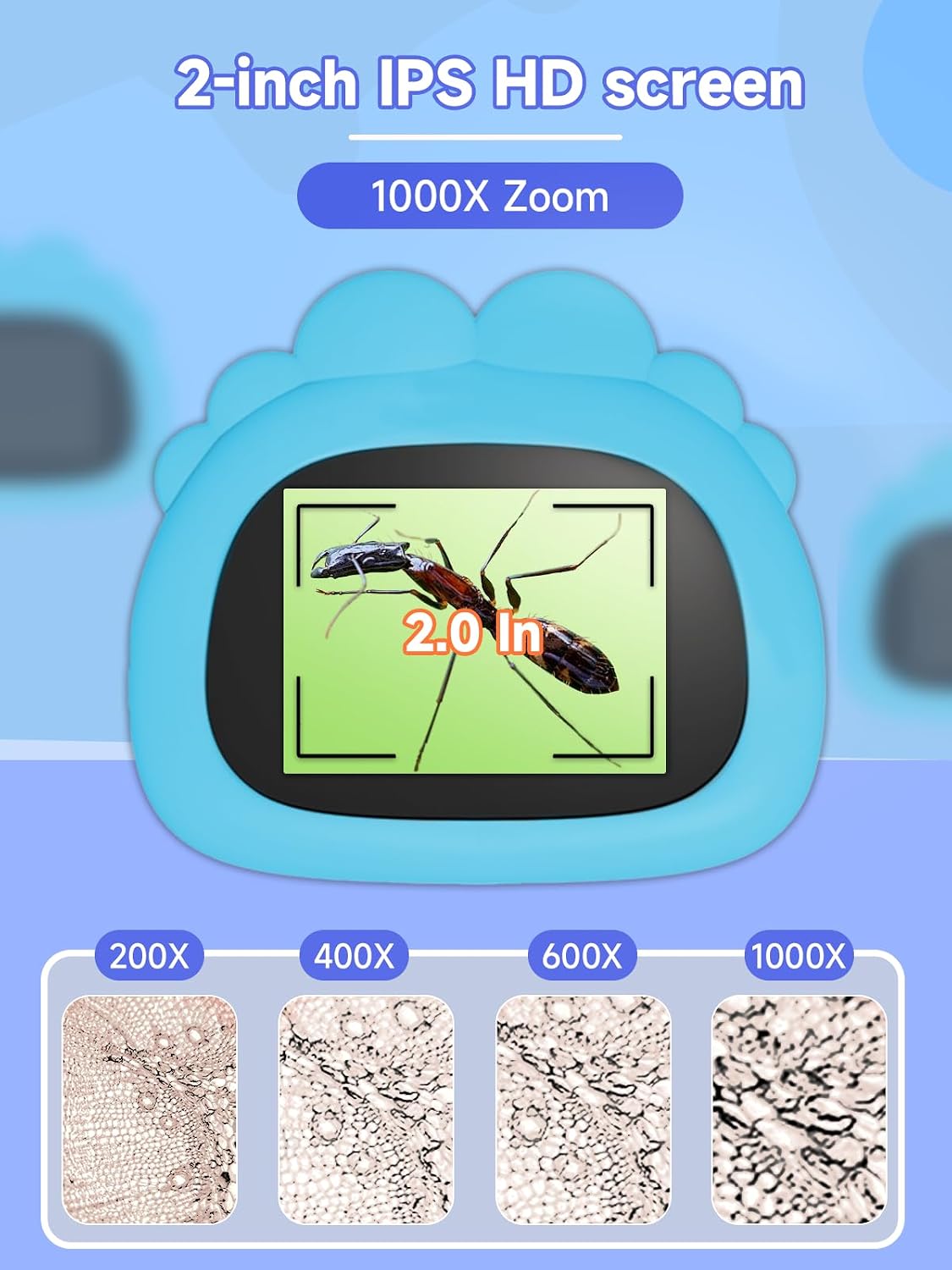Detalle 2 de Acoath 1000X handheld kids microscope