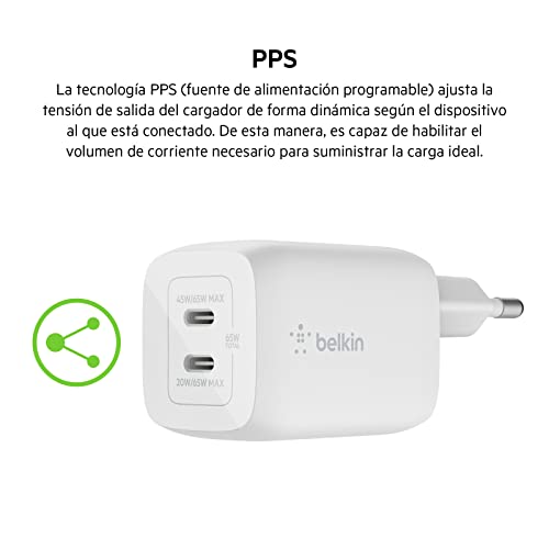 Thumbnail 5 de Belkin Cargador Doble USB-C 65W GaN ⚡ para iPhone y MacBook
