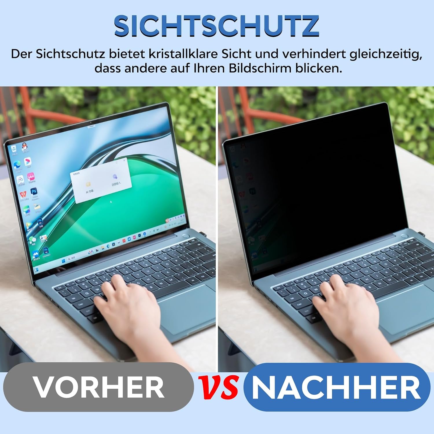 Thumbnail 5 de Blickschutzfolie 16 Zoll Laptop 16:10