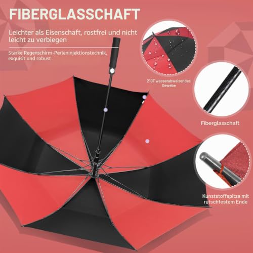 Thumbnail 5 de ZOMAKE Regenschirm Groß Sturmfest L – Großer Golf-Regenschirm, windsicher und stabil, Automatik Öffnung
