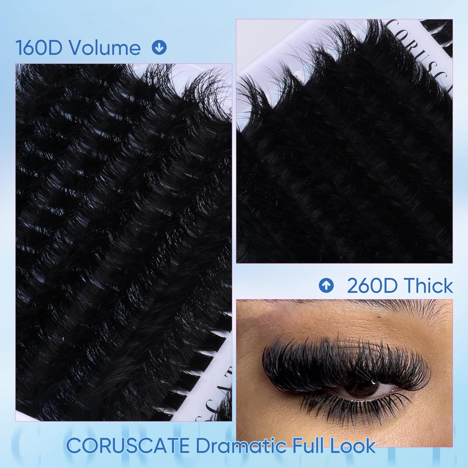 Thumbnail 5 de CORUSCATE Lash Clusters 160D+260D 12-24mm