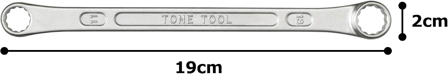 Detalle 1 de トネ(TONE) M04-1113 ロングめがねレンチ(ストレート)11×13mm・12角
