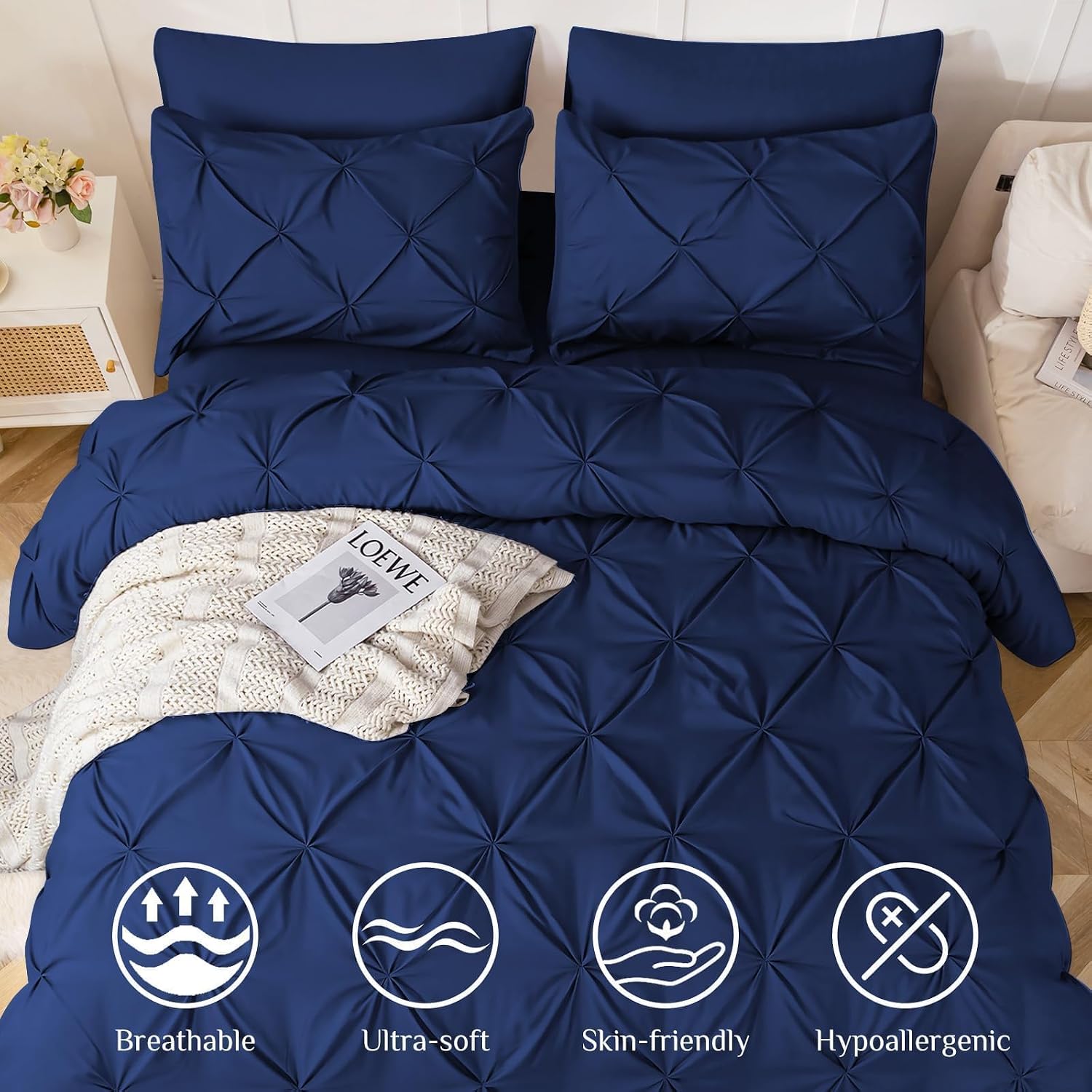 Detalle 2 de JOLLYVOGUE Queen 7-piece comforter set