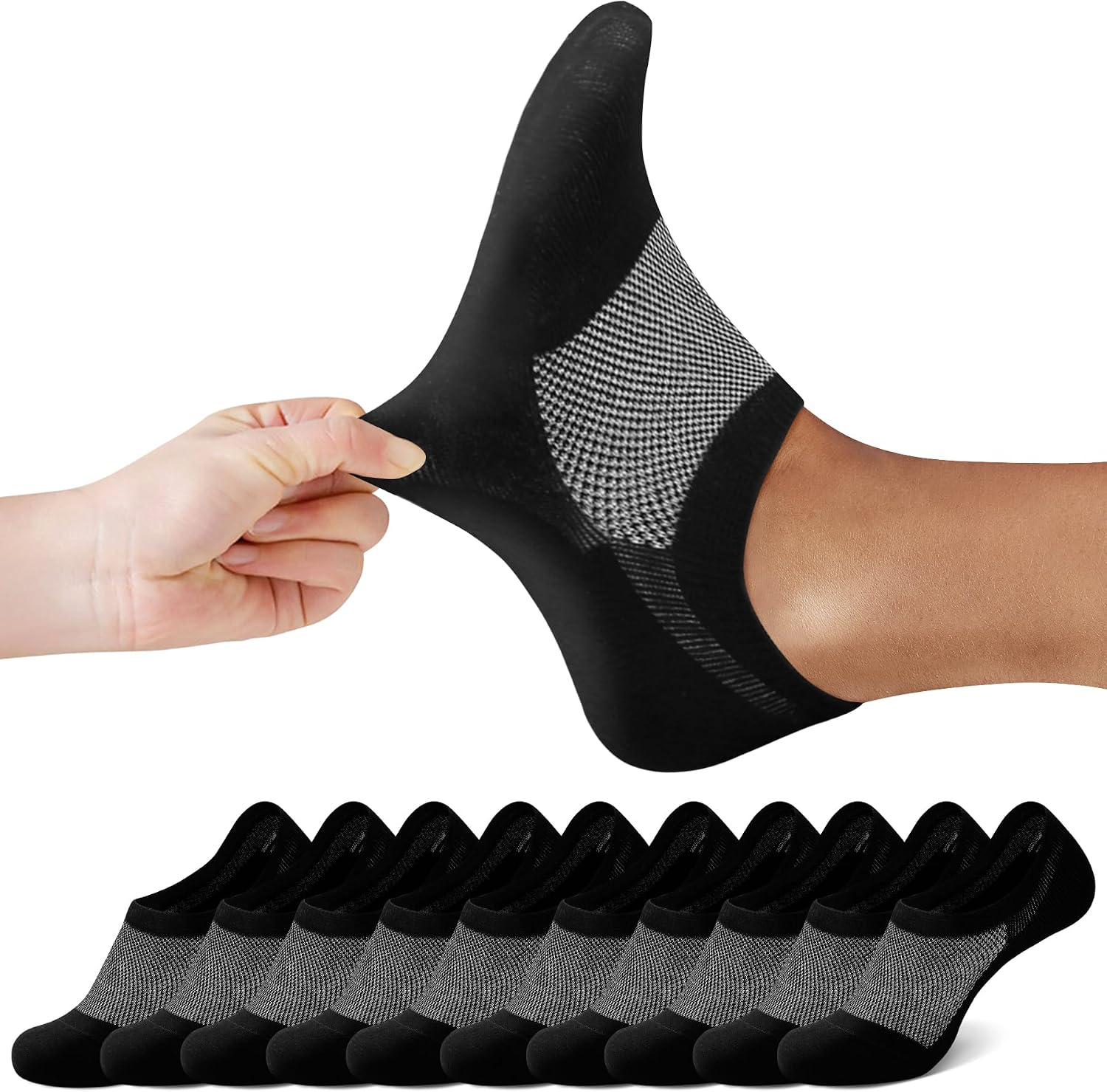 Thumbnail 6 de FALARY Sneaker Socken Damen & Herren, 10 Paar Füßlinge – unsichtbare, rutschfeste Sneakersocken Gr. 35–50