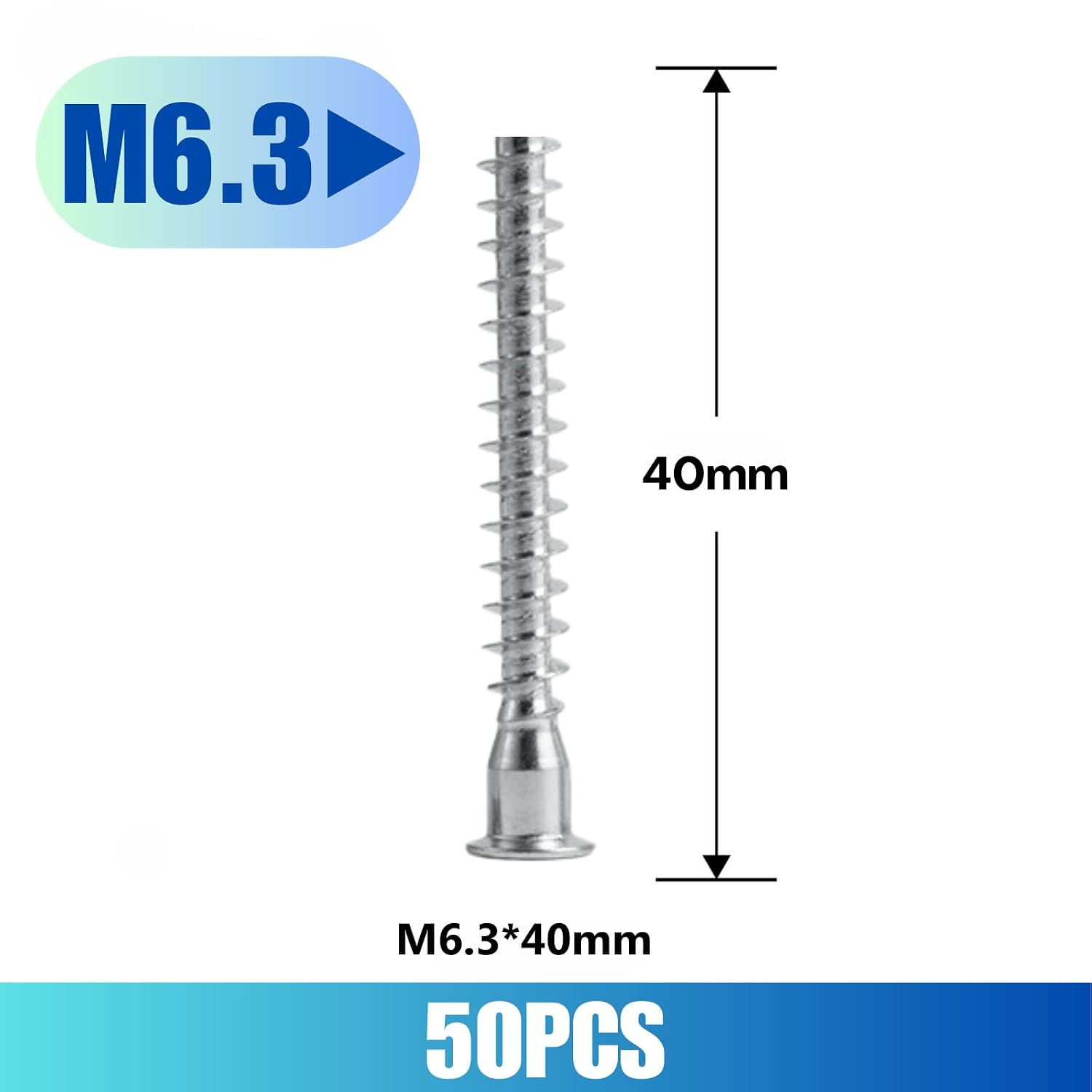 Detalle 2 de Confirmat Furniture Screws M6.3 x 40mm