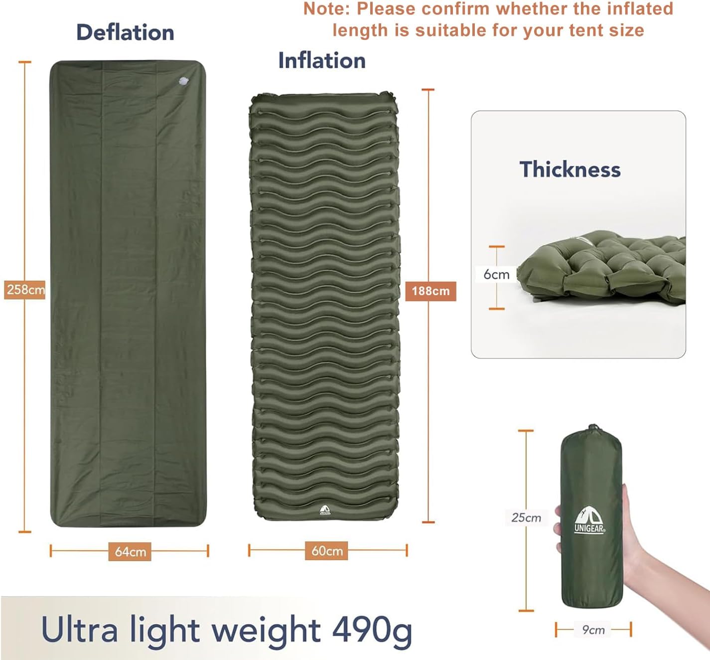 Thumbnail 1 de Unigear Ultralight Inflatable Sleeping Pad