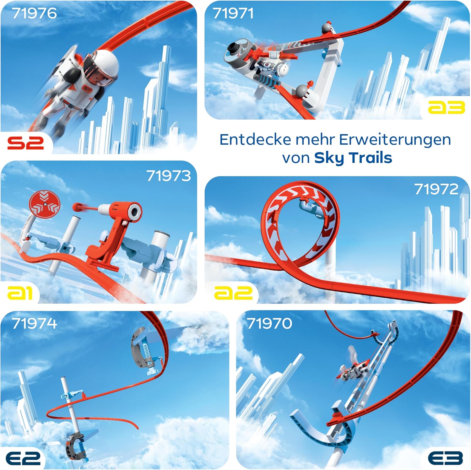 Detalle de Sky Trails Construction Pack 71975 – Konstruktionsspielzeug & Zubehör-Set für eigene Streckenwelten ab 7 Jahren