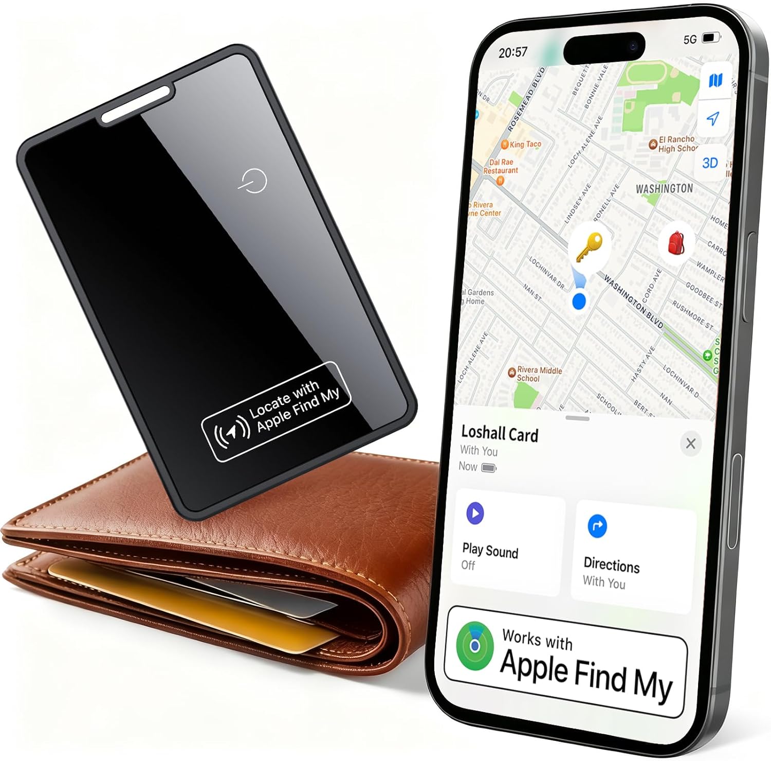 Detalle de Air Tag Card Wallet Tracker Ultradelgado 2.3mm