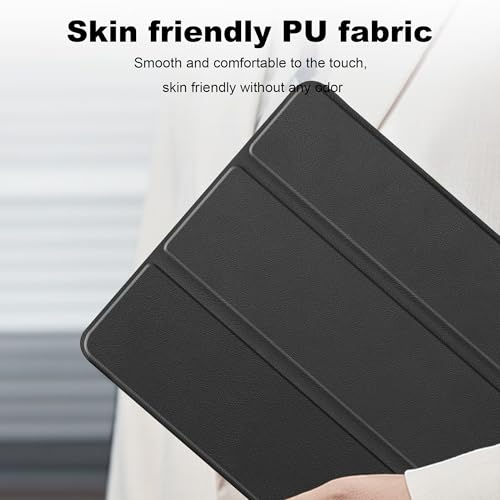 Detalle 2 de Rojeuinn Coque et Étui Intelligent en Cuir pour Xiaomi Pad Mini 8.8" 2025 – Noir (Protection Écran Verre Trempé + Support)