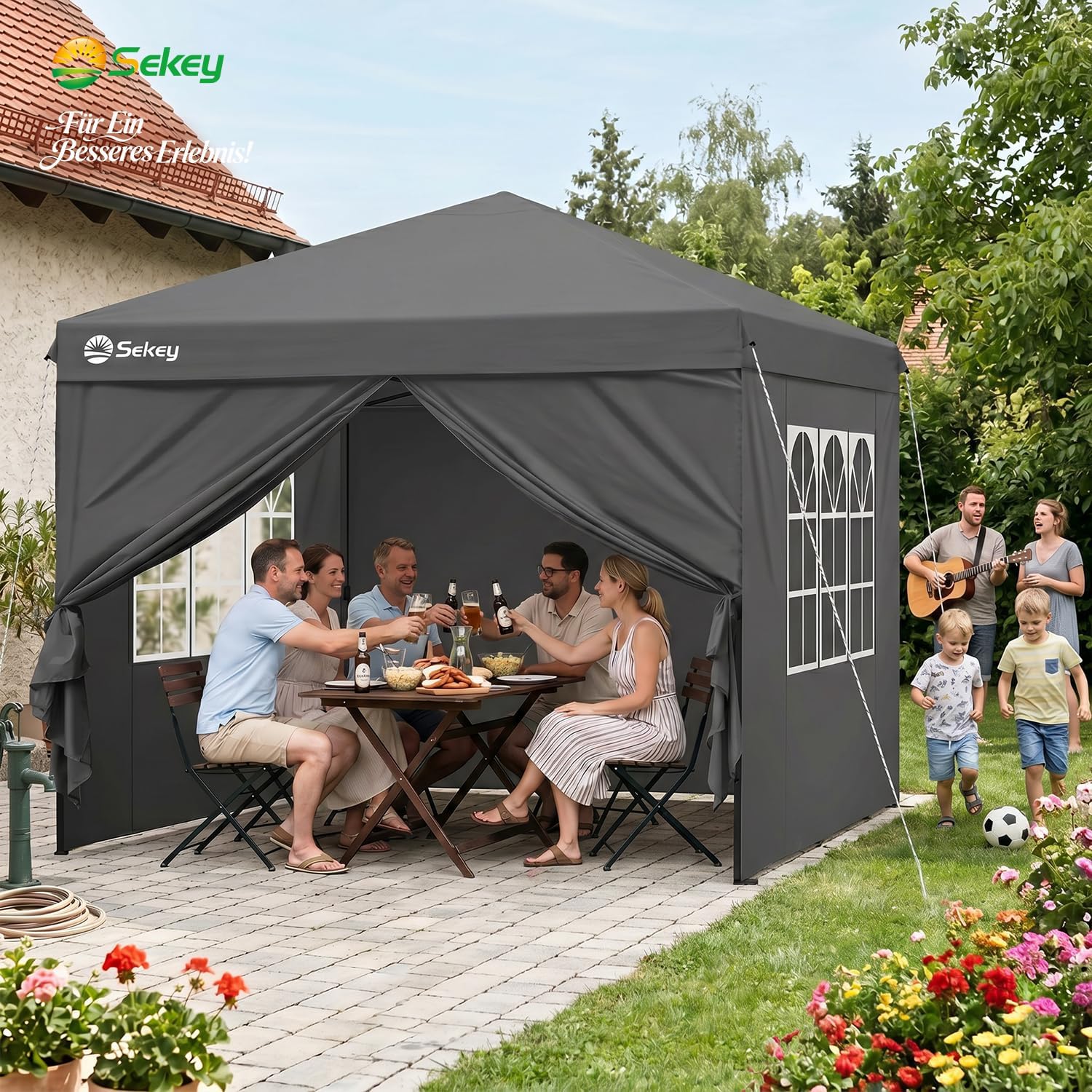 Thumbnail 6 de Sekey Pop Up Pavillon 3x3 – wasserdicht, stabil und faltbar