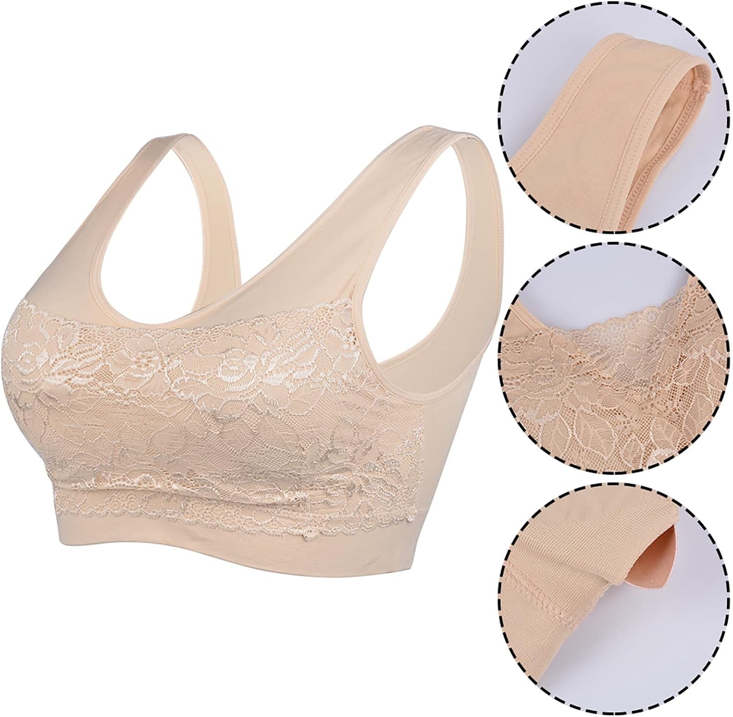 Thumbnail 3 de Litthing Women Seamless Lace Sports Bra with Removable Pads – Comfortable, Breathable and Versatile
