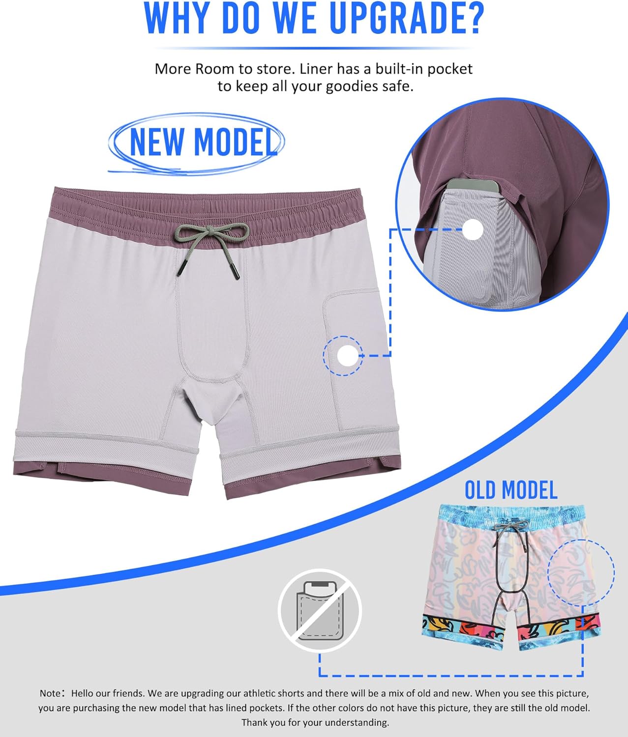 Thumbnail 2 de maamgic Mens 5" Gym Running Shorts