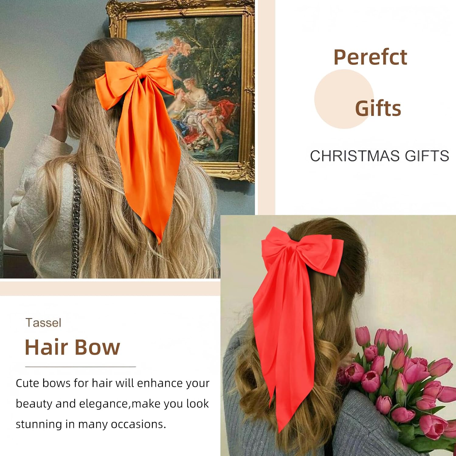 Detalle 2 de Hair Bow Clips, Satin