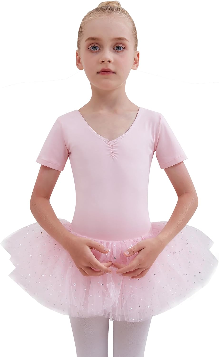 Detalle 2 de Tancefair Ragazze Leotard con tutu scintillante in cotone, 2-11 anni