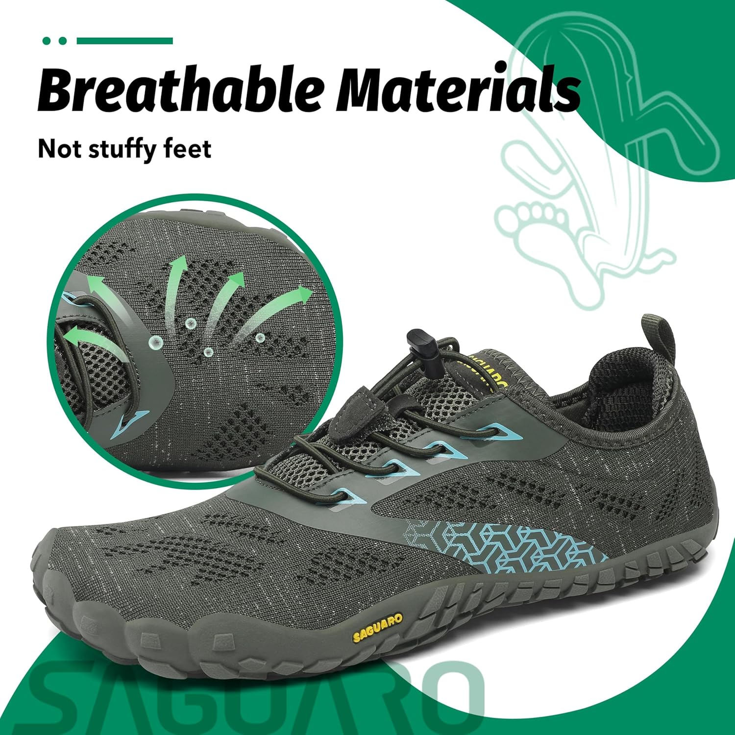 Thumbnail 2 de SAGUARO Unisexe Chaussures Minimaliste Fitness – polyvalentes, barefoot-friendly