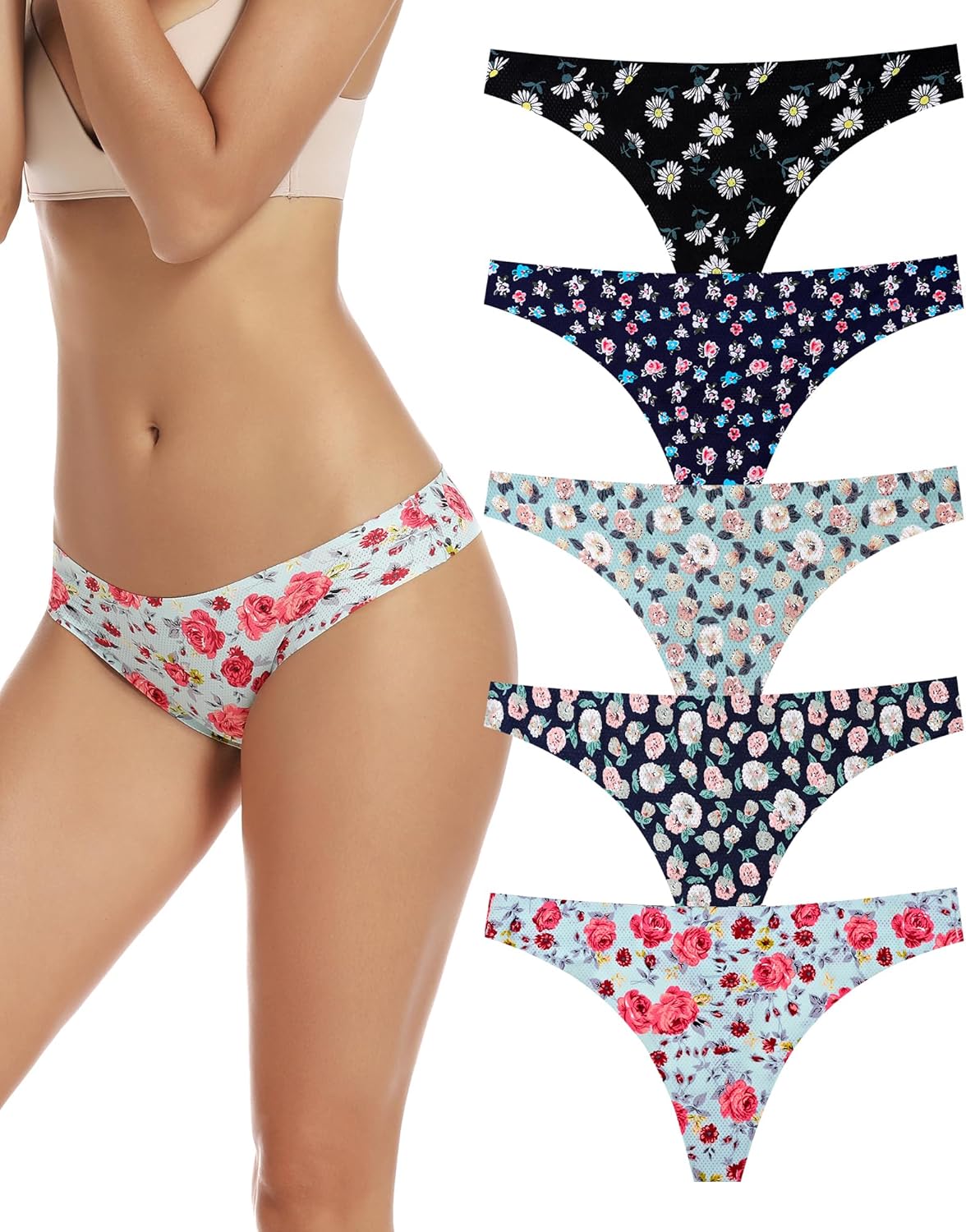 Detalle de VOENXE Seamless thong 5-pack for no VPL