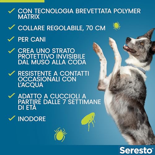 Detalle de Seresto collare antiparassitario per cani oltre 8 kg: protezione fino a 8 mesi