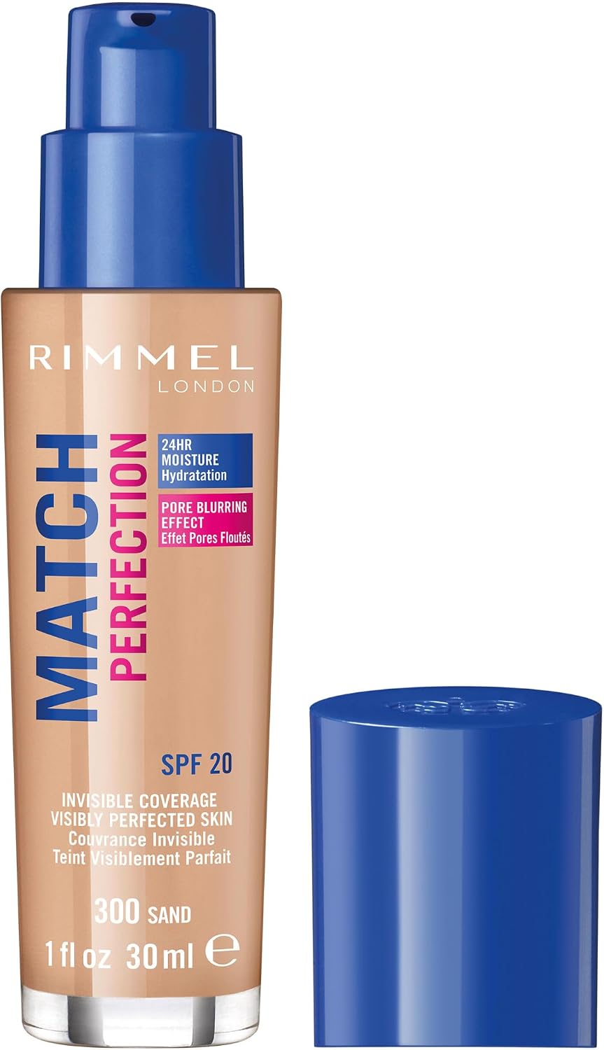 Detalle de Rimmel Match Perfection 34778804300 Foundation, 300 Sand, SPF20