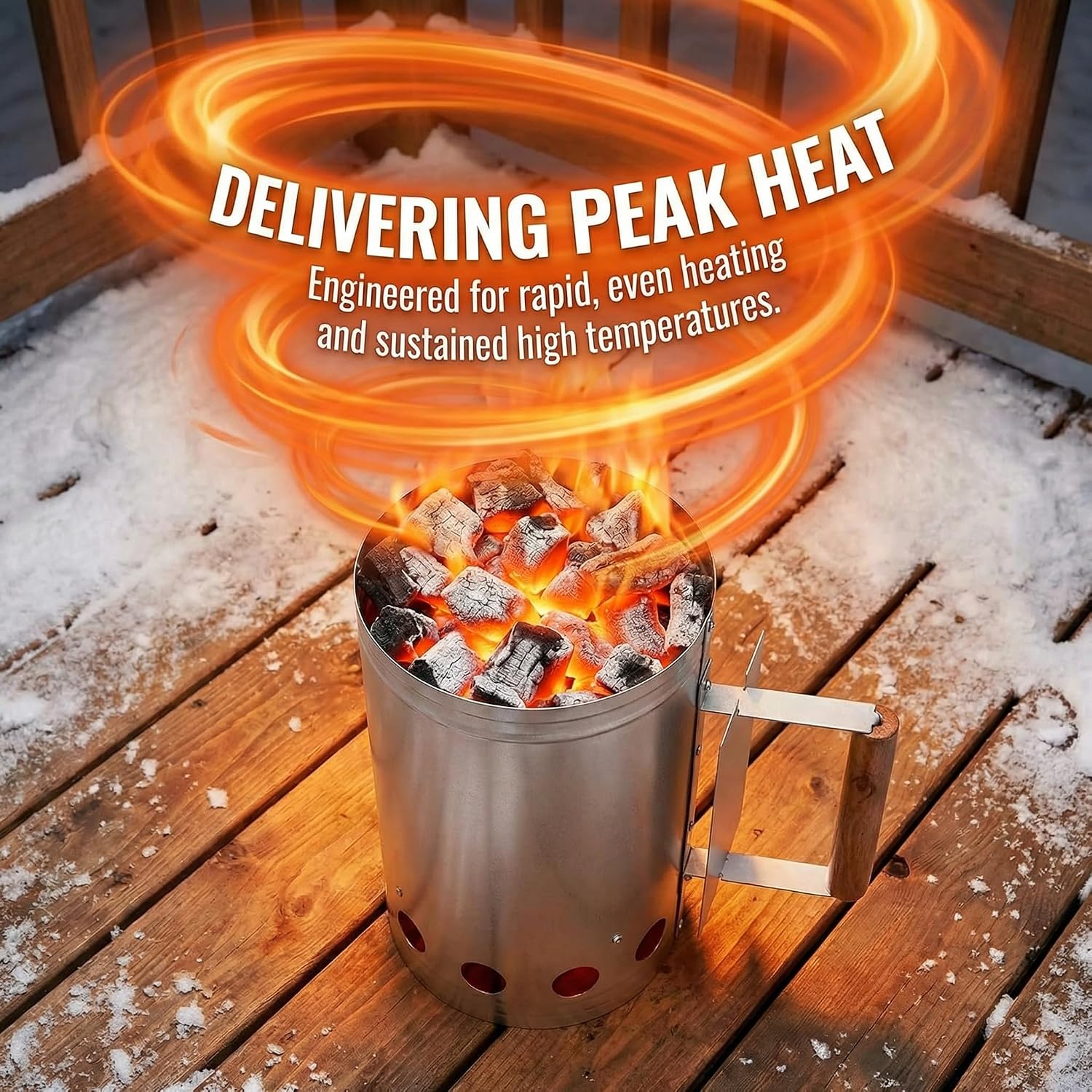 Detalle 1 de Linsen-outdoors Charcoal Chimney Starter, 5 lb