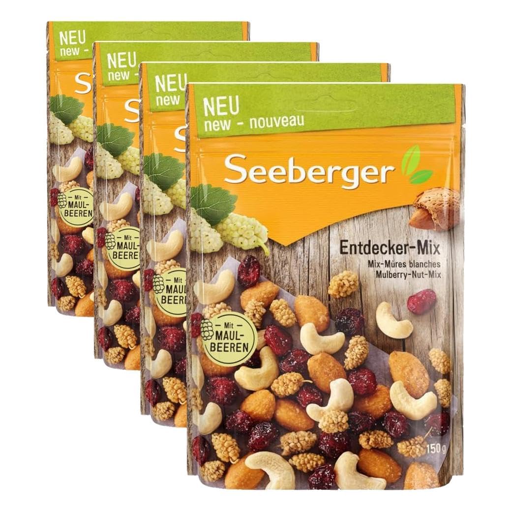 Detalle 1 de Seeberger Entdecker-Mix: Frucht-Nuss-Mischung 150 g – vegan, glutenfrei, ohne Zuckerzusatz
