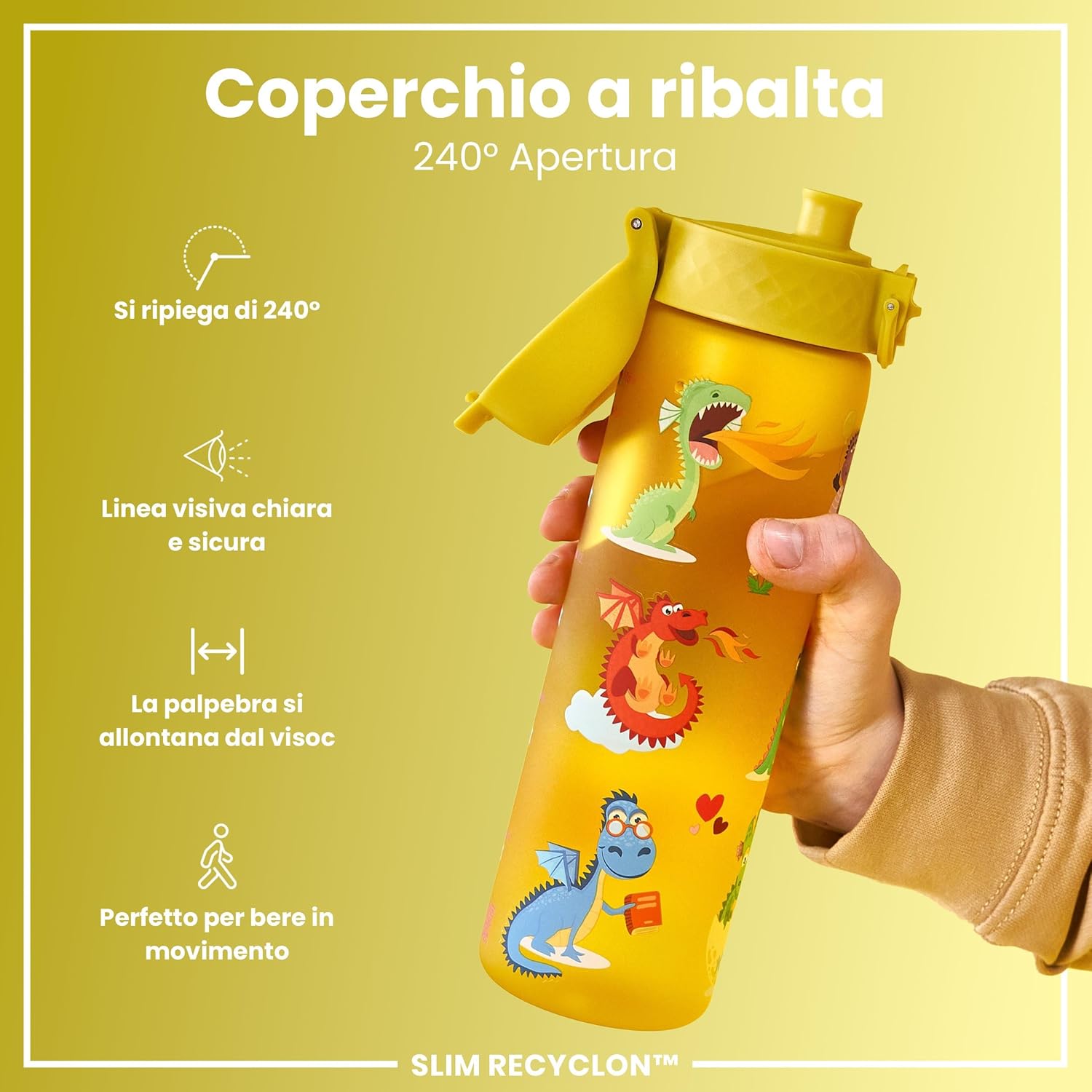 Thumbnail 3 de Ion8 Borraccia a Prova di Perdite 500ml – Facile da Aprire, Lavabile in Lavastoviglie, Senza BPA
