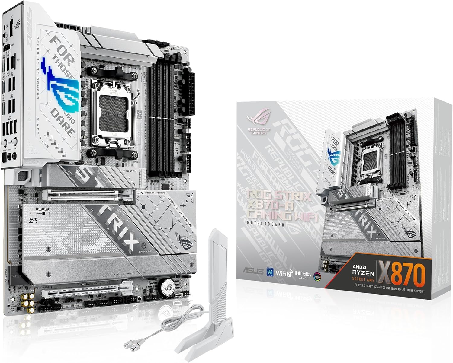 Detalle de ASUS ROG Strix X870-A Gaming WiFi motherboard PCIe 5.0