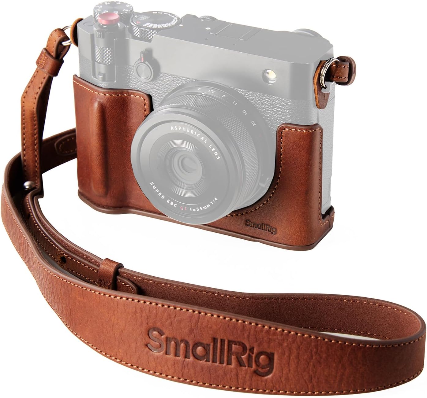Detalle de SMALLRIG 5268 – etui do FUJIFILM GFX100RF z paskiem i podparciem kciuka