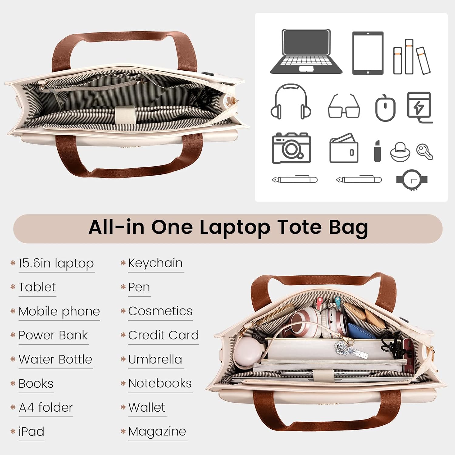 Detalle de LOVEVOOK Laptop Handtasche 15,6 Zoll