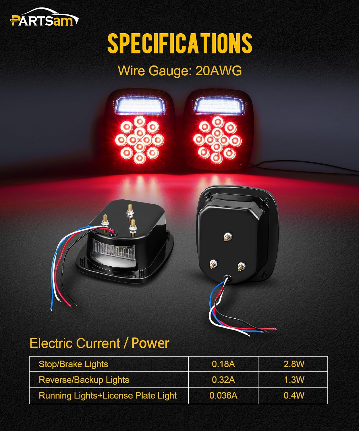 Thumbnail 3 de Partsam LED tail lights 33 LEDs