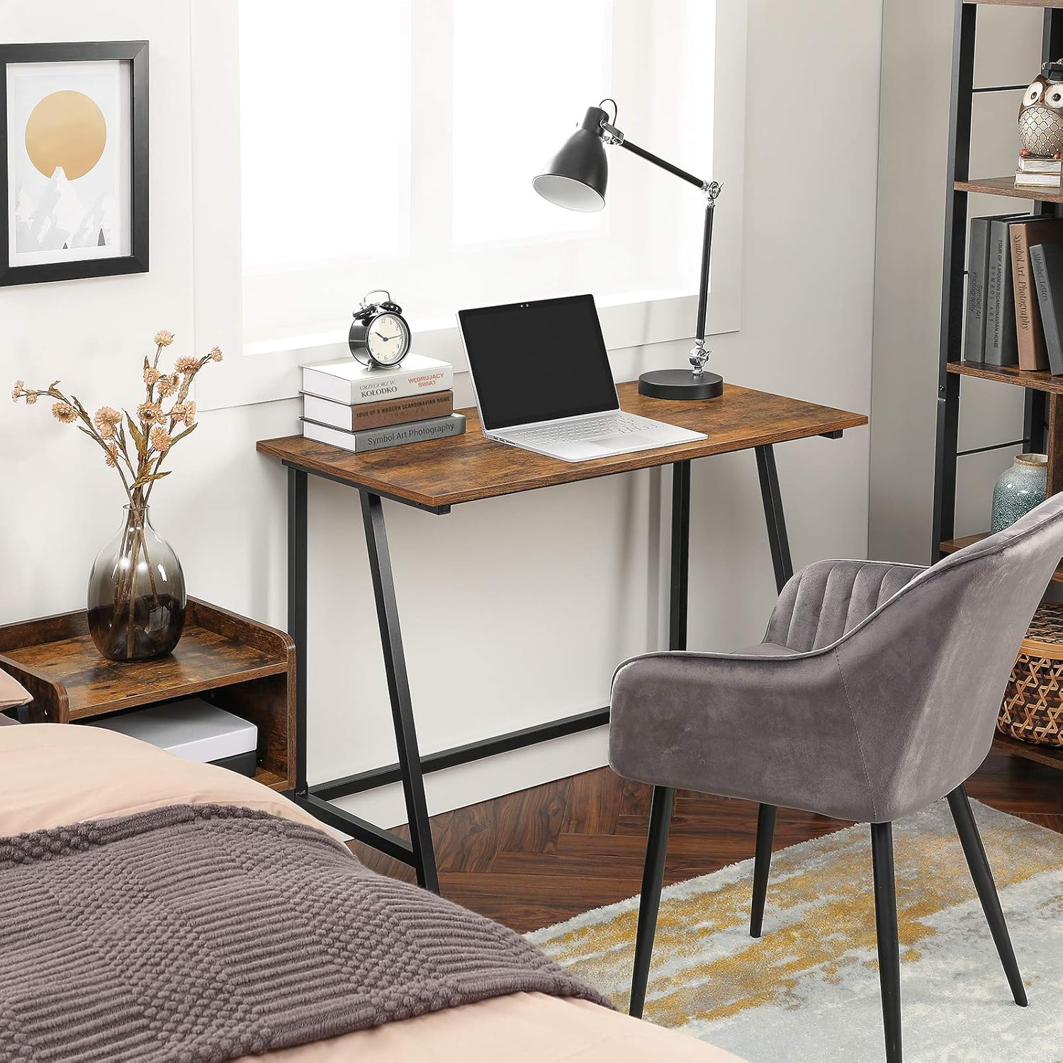 Thumbnail 5 de VASAGLE LWD40X industrial computer desk with rustic top (50 x 100 x 75 cm)