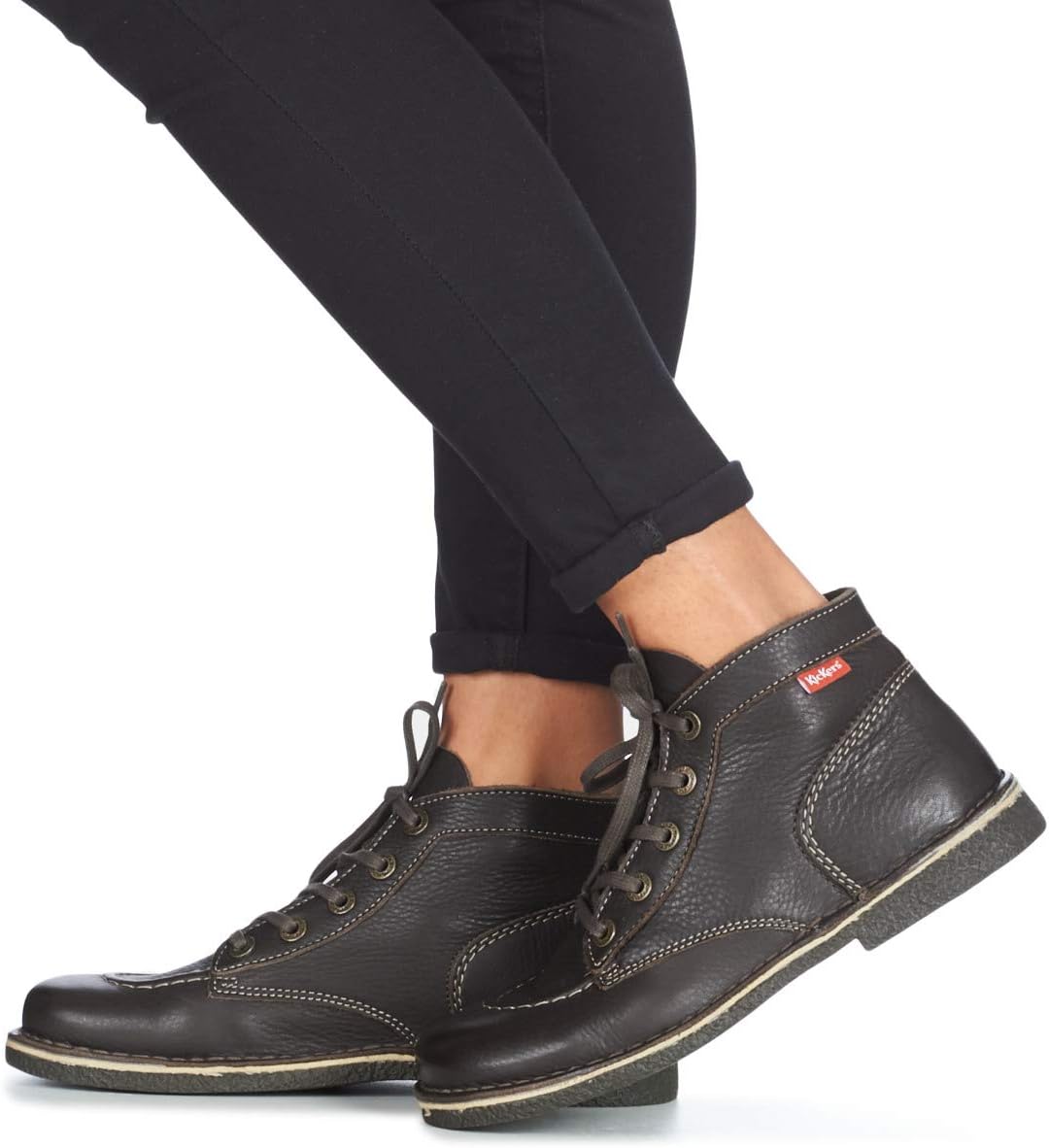 Detalle 2 de Kickers Legendiknew Stiefelletten/Boots Damen Schwarz – zuverlässiger Kombi aus Stil und Komfort