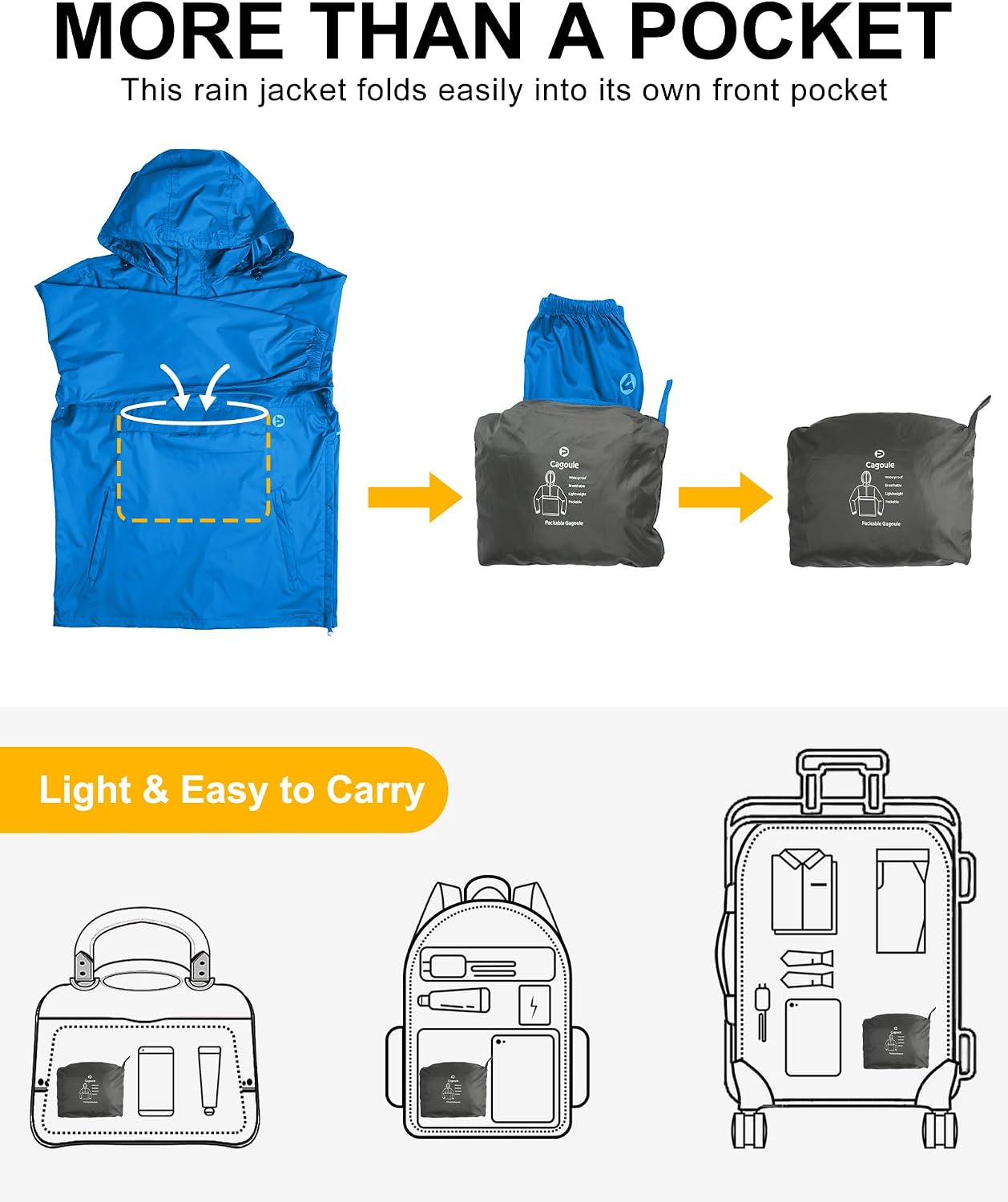 Detalle de Outdoor Ventures Rain Jacket Waterproof